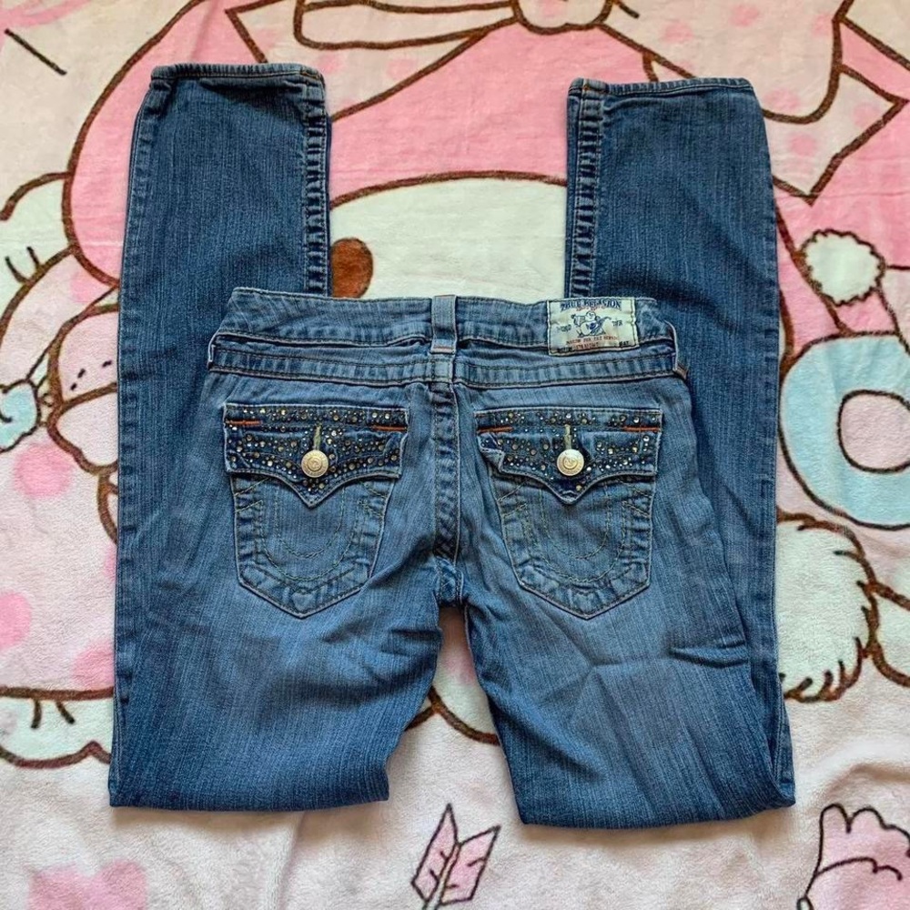 Blue true religion Street style jeans